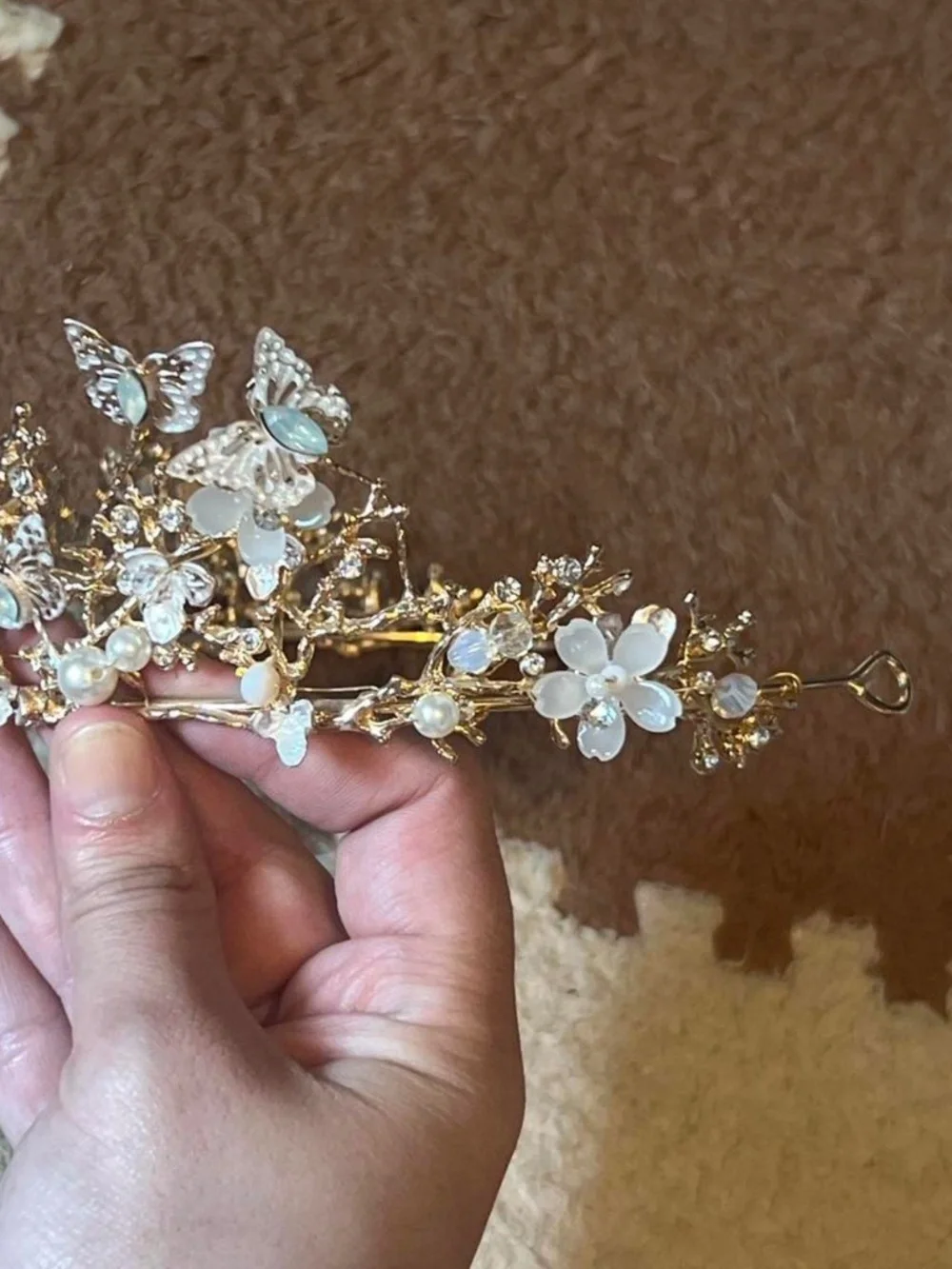 Women's Gold and White tiaras